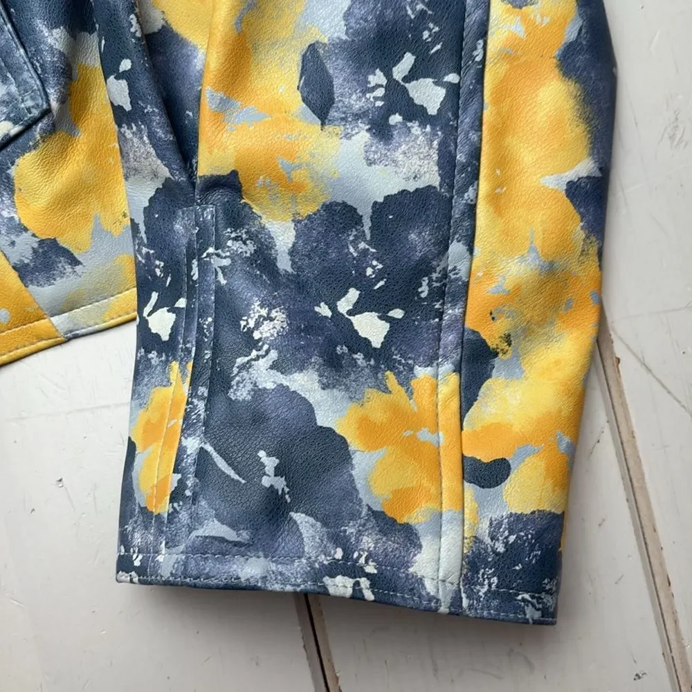 Cropped Floral Yellow and Blue Trench - Picture 8 of 13